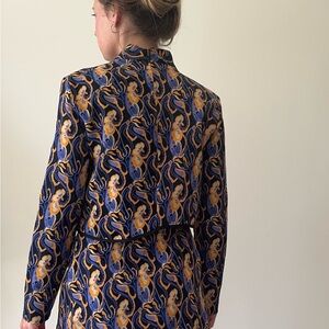 Zara Printed Asymmetrical Two Piece Set